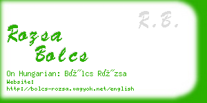 rozsa bolcs business card